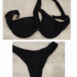 Sleek Black Bikini Set